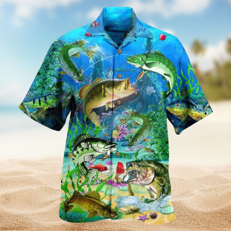 Fishing Men Hawaiian Shirt For Coastal Travel, Casual Events, And Comfortable Summer Wear