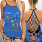 Autism Awareness Wear Blue Hollow Tank Top For Awareness Gatherings And Daily Wear