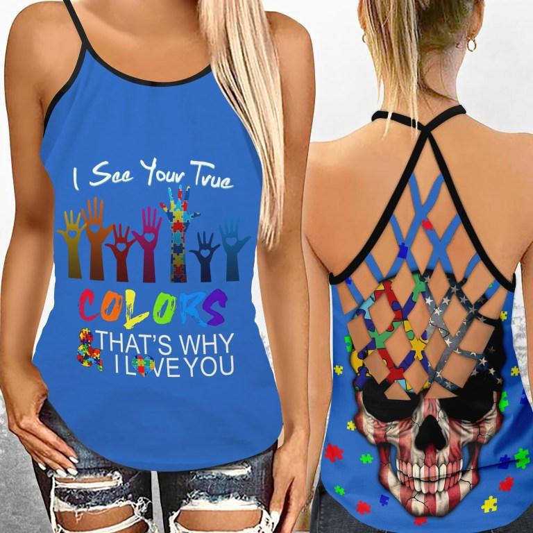Autism I See Your True Self Hollow Tank Top For Community Events And Positive Support