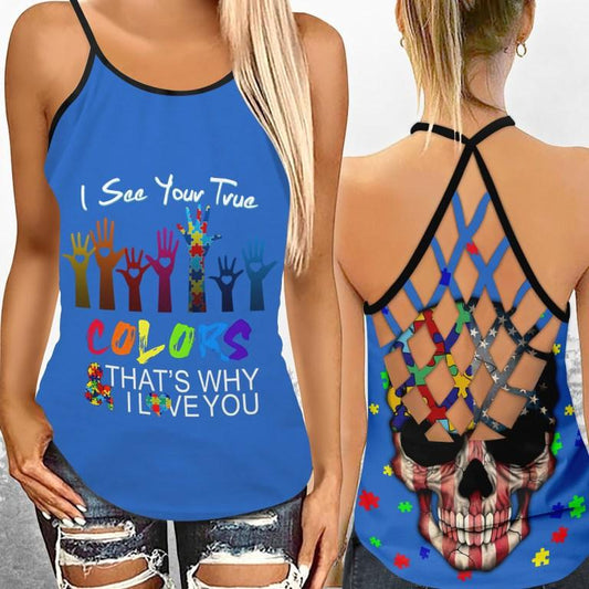 Autism I See Your True Self Hollow Tank Top For Community Events And Positive Support