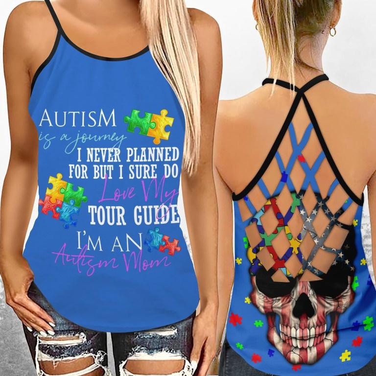 Autism Awareness Mom Journey Hollow Tank Top For Community Events And Positive Support