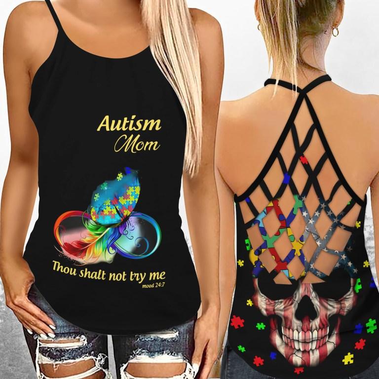 Autism Mom Do Not Test Me Hollow Tank Top For Community Events And Positive Support