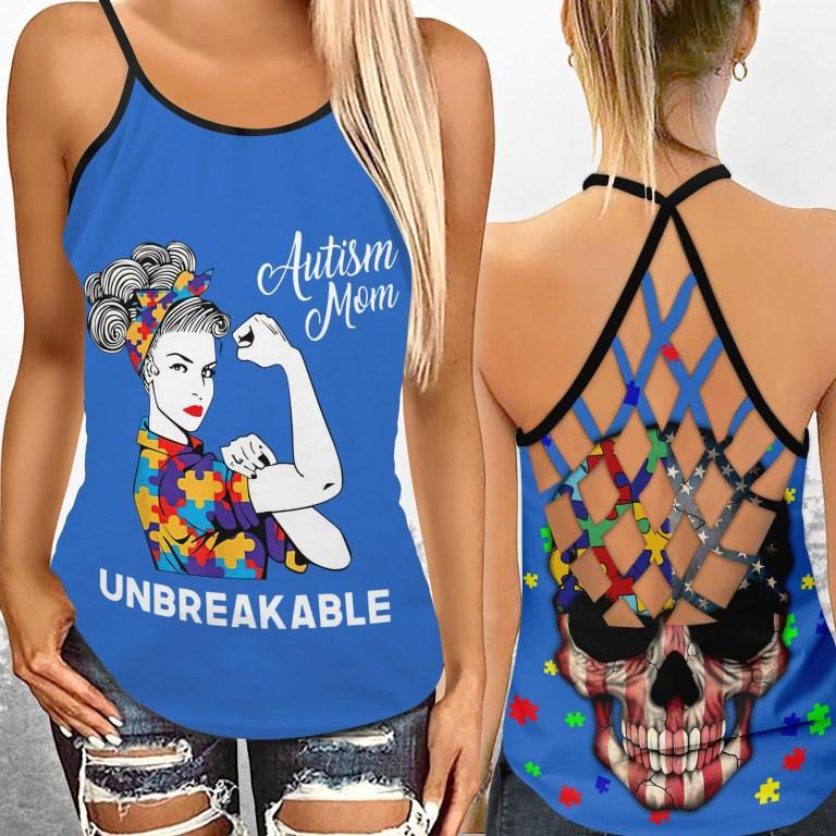 Autism Mom Unbreakable Love Hollow Tank Top For Community Events And Positive Support