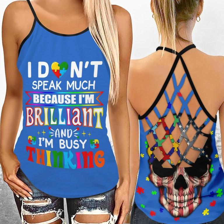 Autism Quiet But Brilliant Hollow Tank Top For Community Events And Positive Support