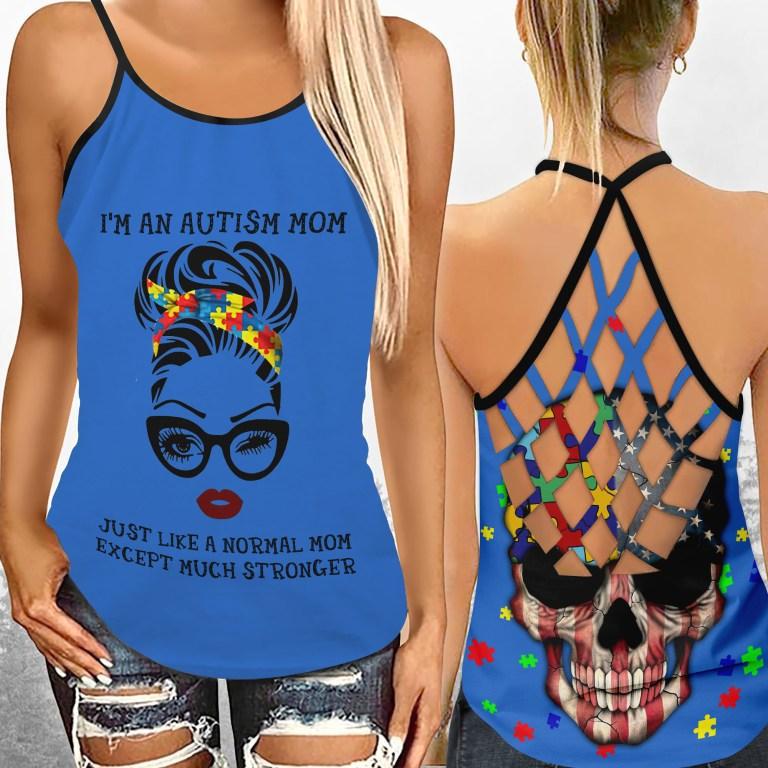 Autism Mom Strong And Proud Hollow Tank Top For Community Events And Positive Support