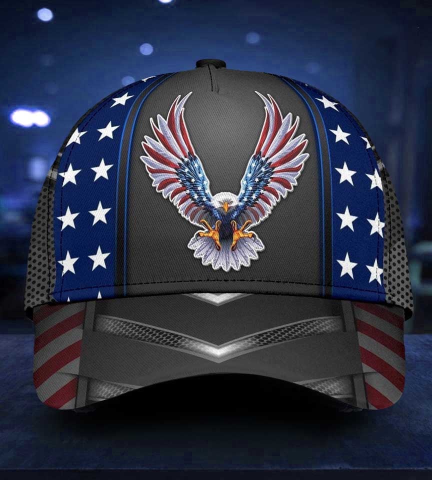 Eagle American Flag Freedom Classic Cap For Coastal Trips Outdoor Activities And Gift Giving