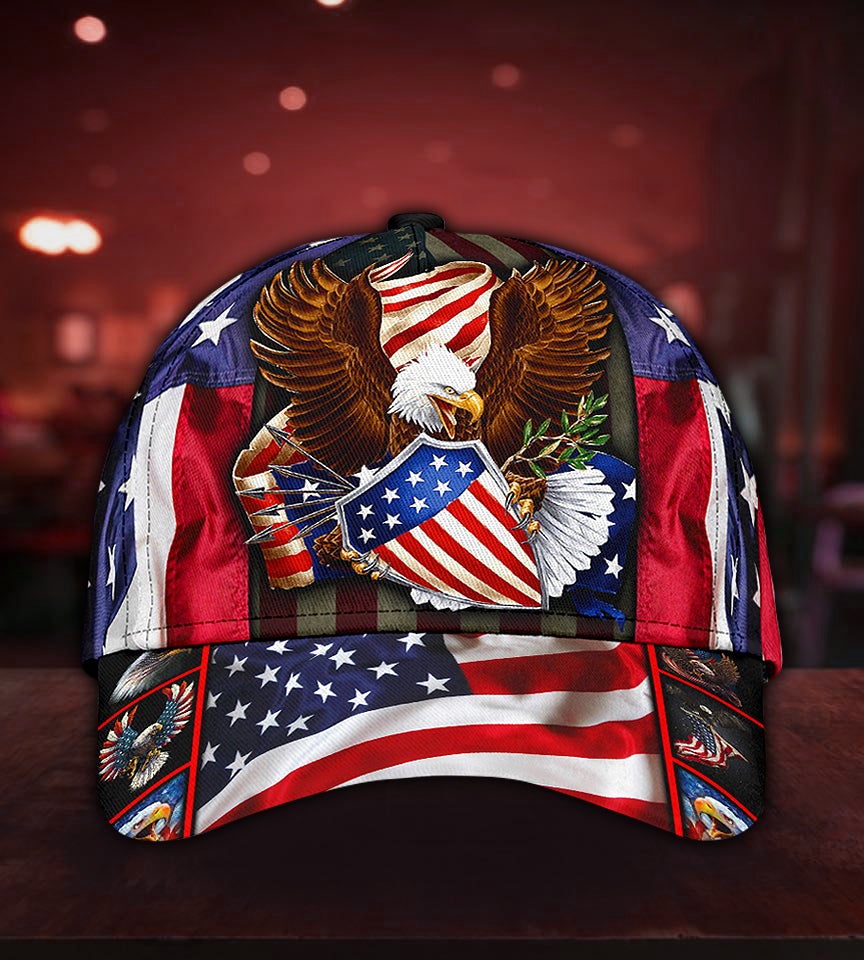 Eagle American Flag Patriotic Classic Cap For Weekend Adventures Festivals And Gift Giving