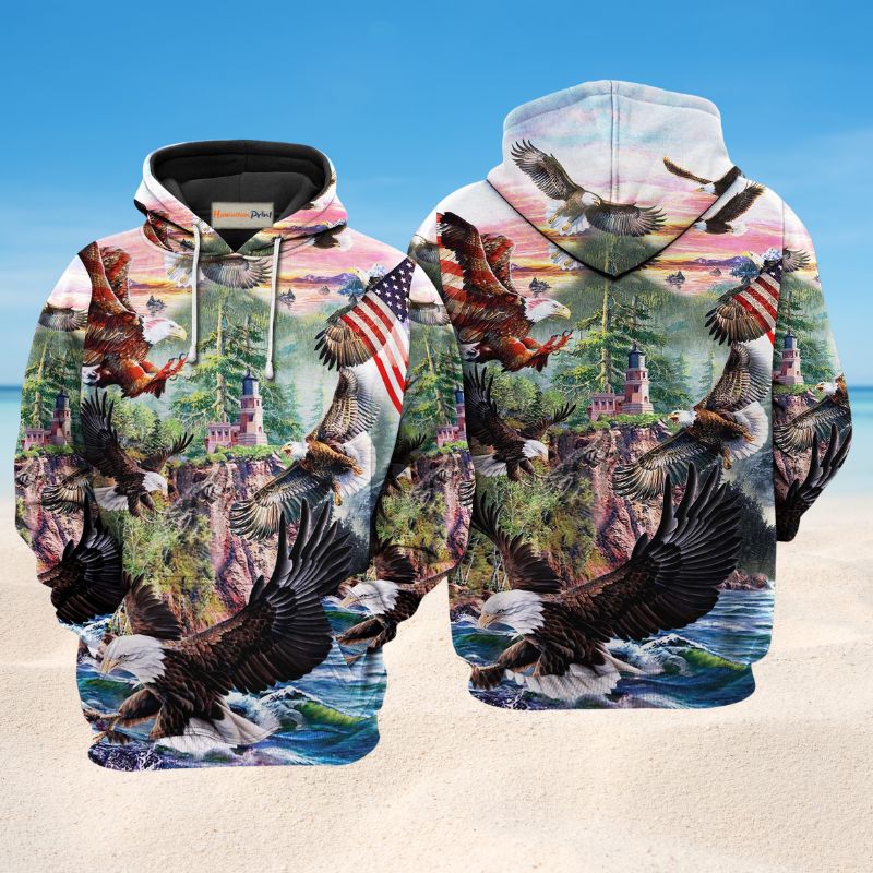 Eagle Spirit America Hoodie For Casual Outfits Outdoor Trips And Comfortable Layering