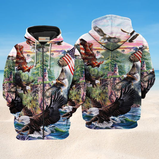 Eagle Spirit America Hoodie For Casual Outfits Outdoor Trips And Comfortable Layering