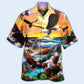 Eagle Spirit American Hawaiian Shirt Pattern View For Relaxed Warm Weather Outfits