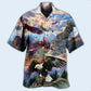 Eagle Spread Wings Sky Hawaiian Shirt Design Detail For Sunny Adventures And Casual Wear
