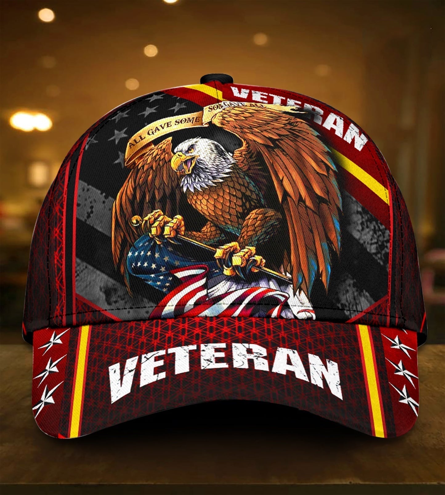 Veteran Eagle America Red Classic Cap For Casual Travel Parties And Comfortable Outdoor Wear