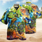 Earth Environmental Protection Hawaiian Shirt For Summer Vacation Beach Travel And Relaxed Casual Wear