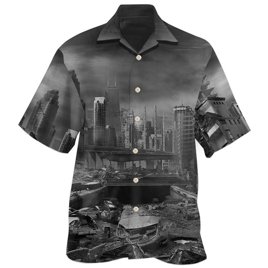 Survived Earthquake Hawaiian Shirt For Coastal Travel, Casual Events, And Comfortable Summer Wear