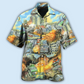 Vintage Earth Science Hawaiian Shirt With All Over Print For Summer Vacation Beach Travel And Casual Wear