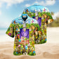 Skull Tattooed Hawaiian Shirt Collar And Front View For Thoughtful Gifting