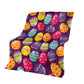 Colorful Easter Egg Pattern Flannel Blanket For Cozy Bedroom Sofa Decor