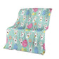 Easter Bunny Egg Pattern Flannel Blanket For Cozy Bedroom Sofa Decor