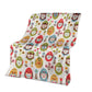 Colorful Easter Egg Pattern Flannel Blanket For Cozy Bedroom Sofa Decor