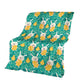 Easter Bunny Egg Pattern Flannel Blanket For Cozy Bedroom Sofa Decor
