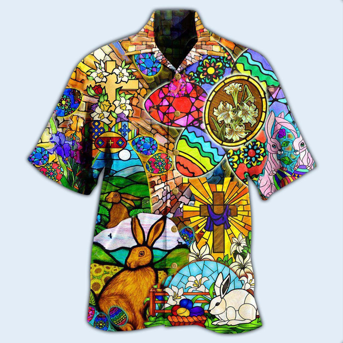 Easter And Rabbit Hawaiian Shirt With All Over Print For Island Holidays Summer Parties And Casual Outdoor Wear
