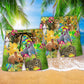 Easter Cute Bunny Color Beach Shorts Pattern Detail For Outdoor Activities And Relaxed Holiday Style