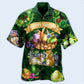 Happy Funny Easter Bunny Hawaiian Shirt Design View For Casual Summer Styling