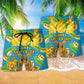 Easter Rabbit Gift Floral Beach Shorts Pattern Detail For Vacation Style And Comfortable Daily Wear