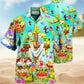 Easter Peaceful Hawaiian Shirt For Summer Vacation, Beach Travel, And Casual Wear