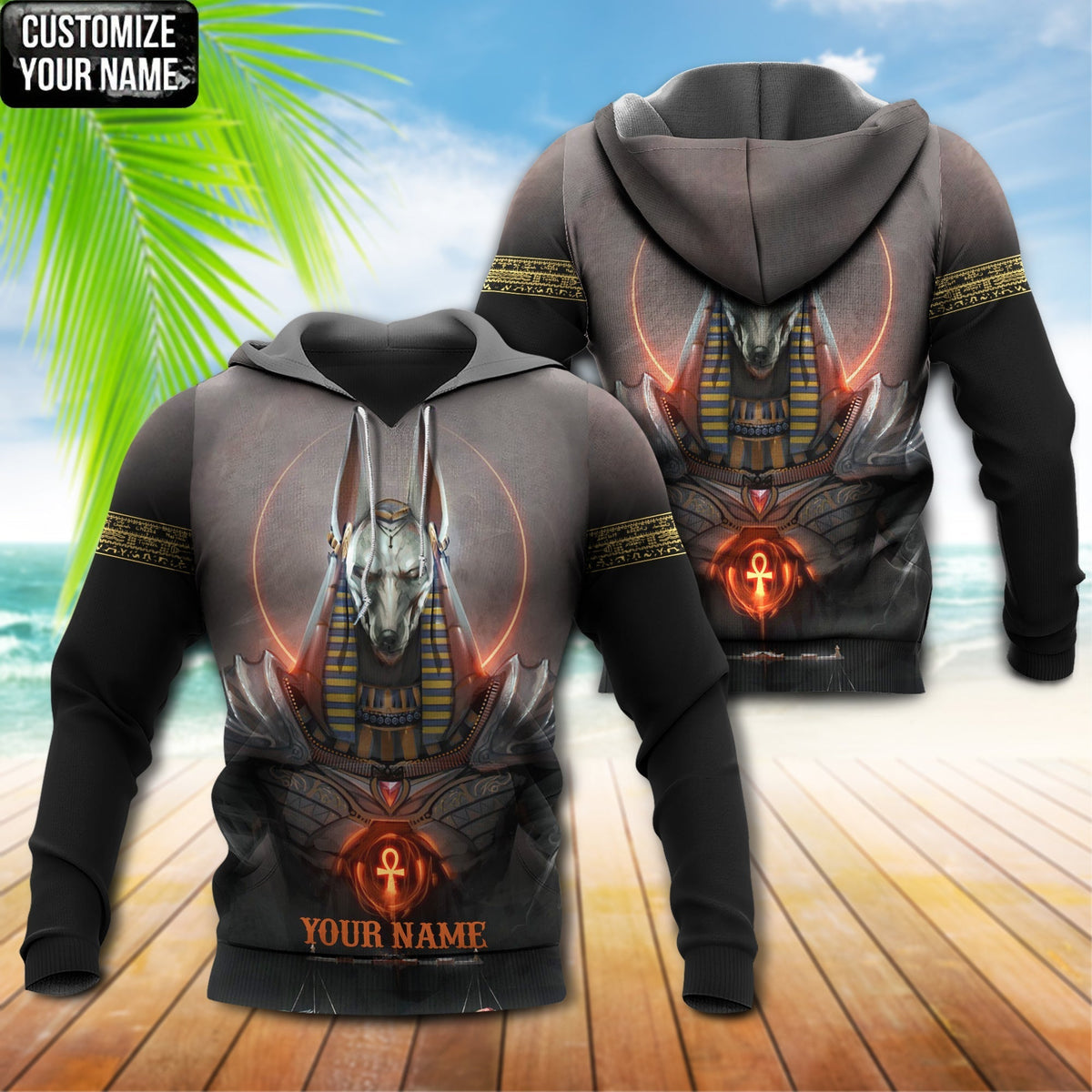 Anubis Egypt Personalized Hoodie For Ancient Art Enthusiasts Daily Wear And Thoughtful Gifts
