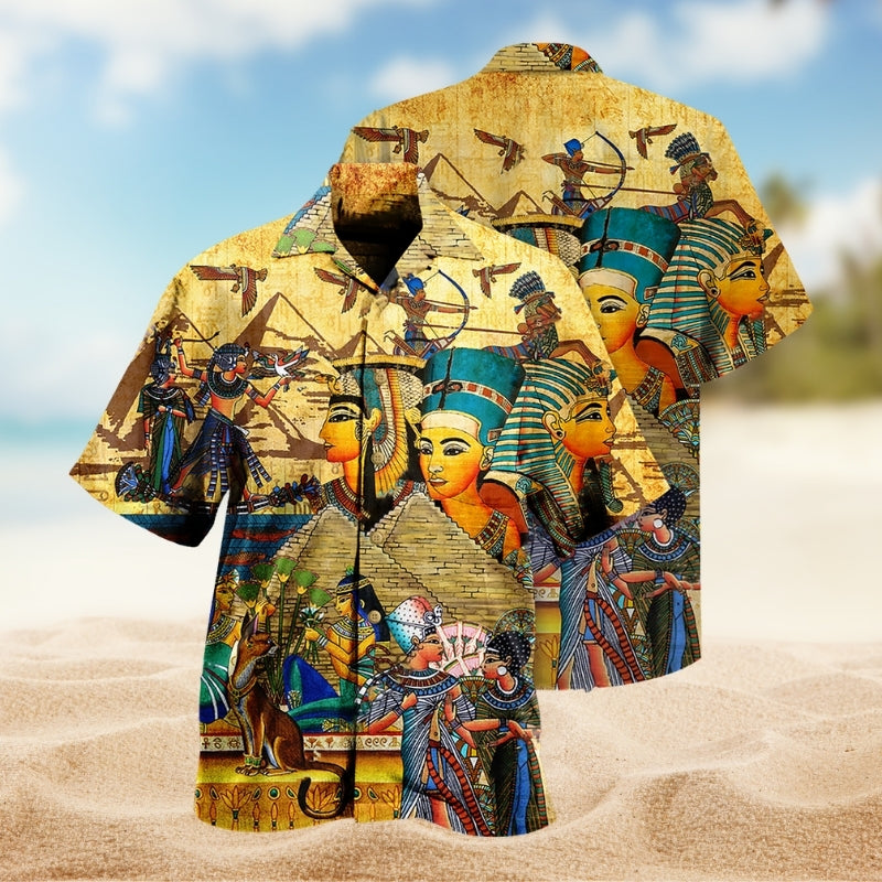 Christmas Holiday Ice Hawaiian Shirt Collar And Front View For Casual Outings