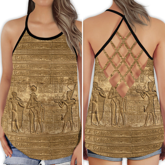 Egypt Legendary Basic Hollow Tank Top For Yoga Workouts And Casual Wear