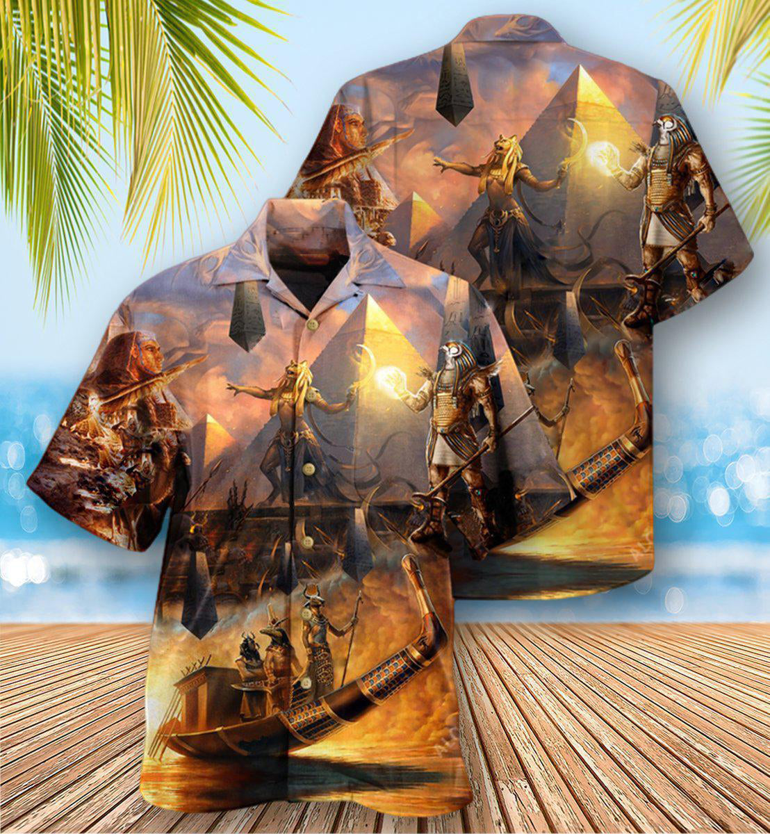 Ancient Egyptian Hawaiian Shirt With All Over Print For Summer Travel Coastal Events And Thoughtful Gift Giving