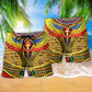 Egyptian Symbol Beach Shorts Pattern Detail For Holiday Travel And Lightweight Summer Style