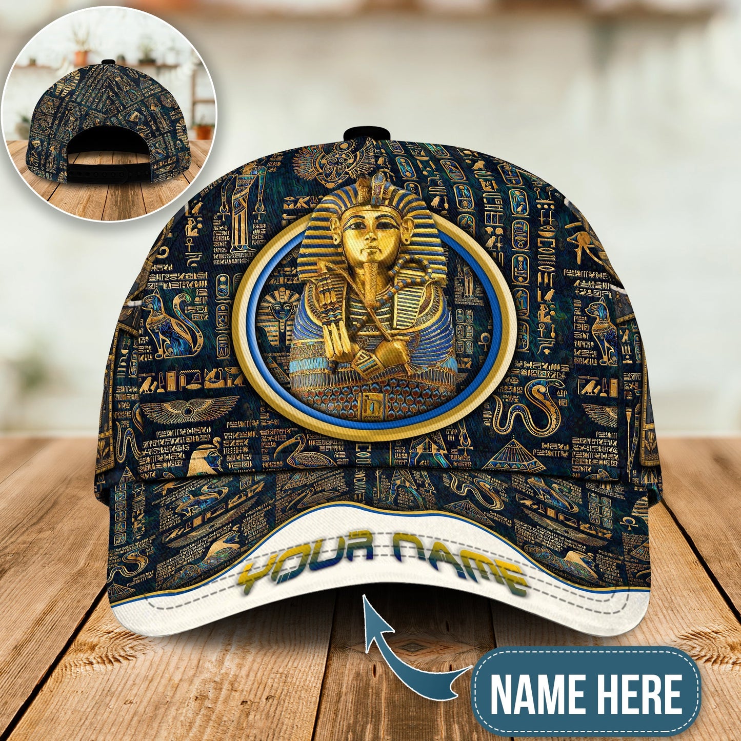 Egypt Pharaoh Heart Of A King Personalized Classic Cap For Everyday Accessories Festivals And Relaxed Outings