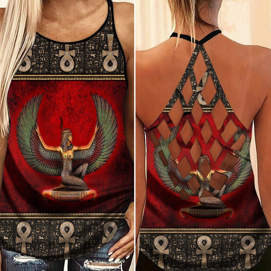 Egypt Legendary Hollow Tank Top For Studio Workouts And Casual Wear