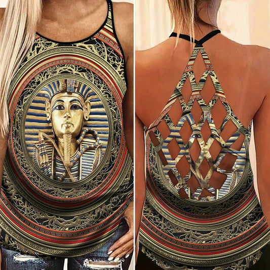 Egypt Legendary Hollow Tank Top For Yoga Workouts And Casual Wear