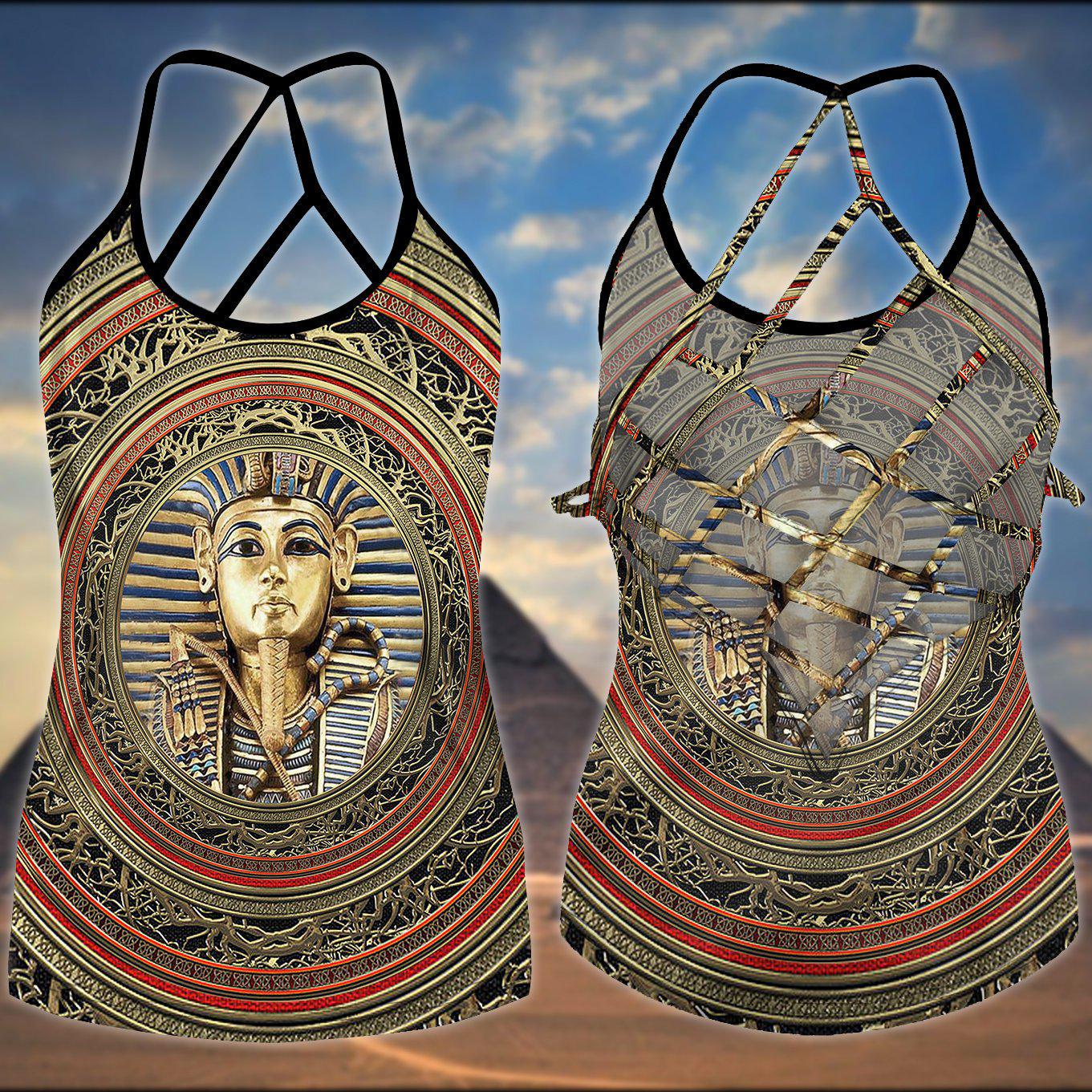 Egypt Legendary Hollow Tank Top For Yoga Workouts And Casual Wear