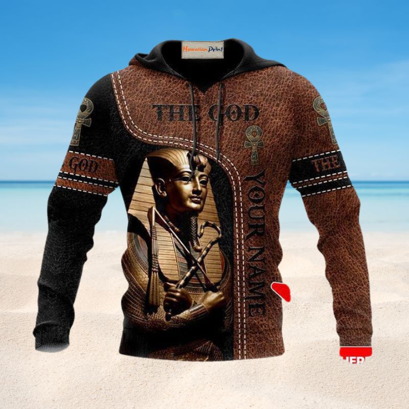 Egyptian Deity Leather Hoodie For Comfortable Daily Outfits Holidays And Casual Wear