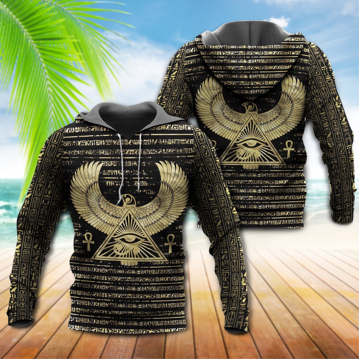 Eye Horus Egyptian Symbols Hoodie For Mythic Artwork Casual Events And Everyday Comfort