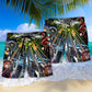 Electric Guitar Music Lifestyle Beach Shorts Pattern Detail For Warm Weather Comfort And Comfortable Daily Wear
