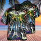 Guitar Hawaiian Shirt With All Over Print For Vacation Getaways Resort Wear And Casual Celebrations
