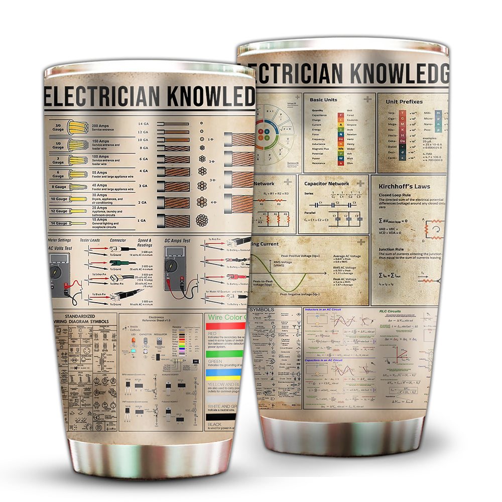 Electrician 20 Oz Tumbler For Coffee Travel And Daily Drinks