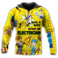 Funny Electrician Wire Strip Hoodie For Comfortable Daily Outfits Holidays And Casual Wear
