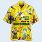 Electrician Wire Stip Hawaiian Shirt Design Detail For Sunny Adventures And Casual Wear
