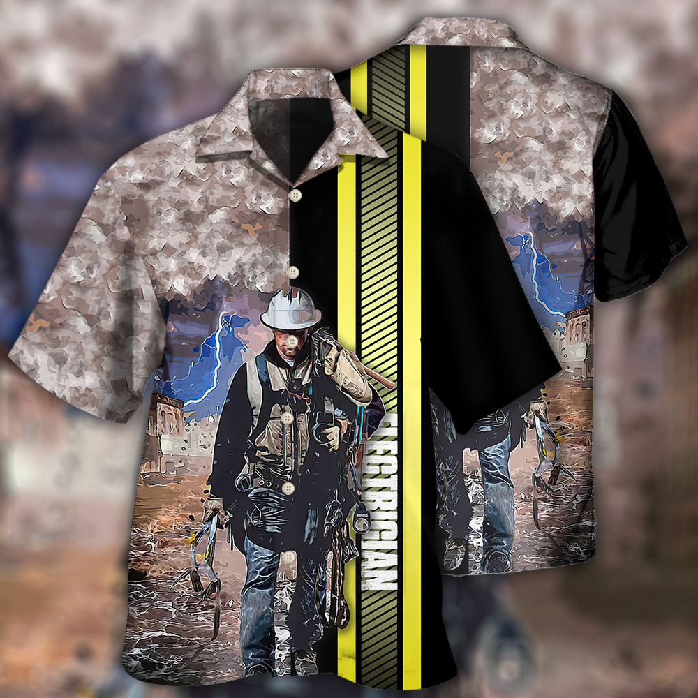 Electrician Hawaiian Shirt For Coastal Adventures And Warm Weather Wear
