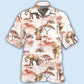 Cute Elephant And African Symbol Pattern Hawaiian Shirt With All Over Print For Island Holidays Summer Parties And Casual