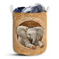 Small Size Elephant Bamboo Wave Laundry Basket For Bathroom Bedroom Storage