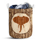Small Size Elephant Bark Wood Laundry Basket For Bathroom Bedroom Storage