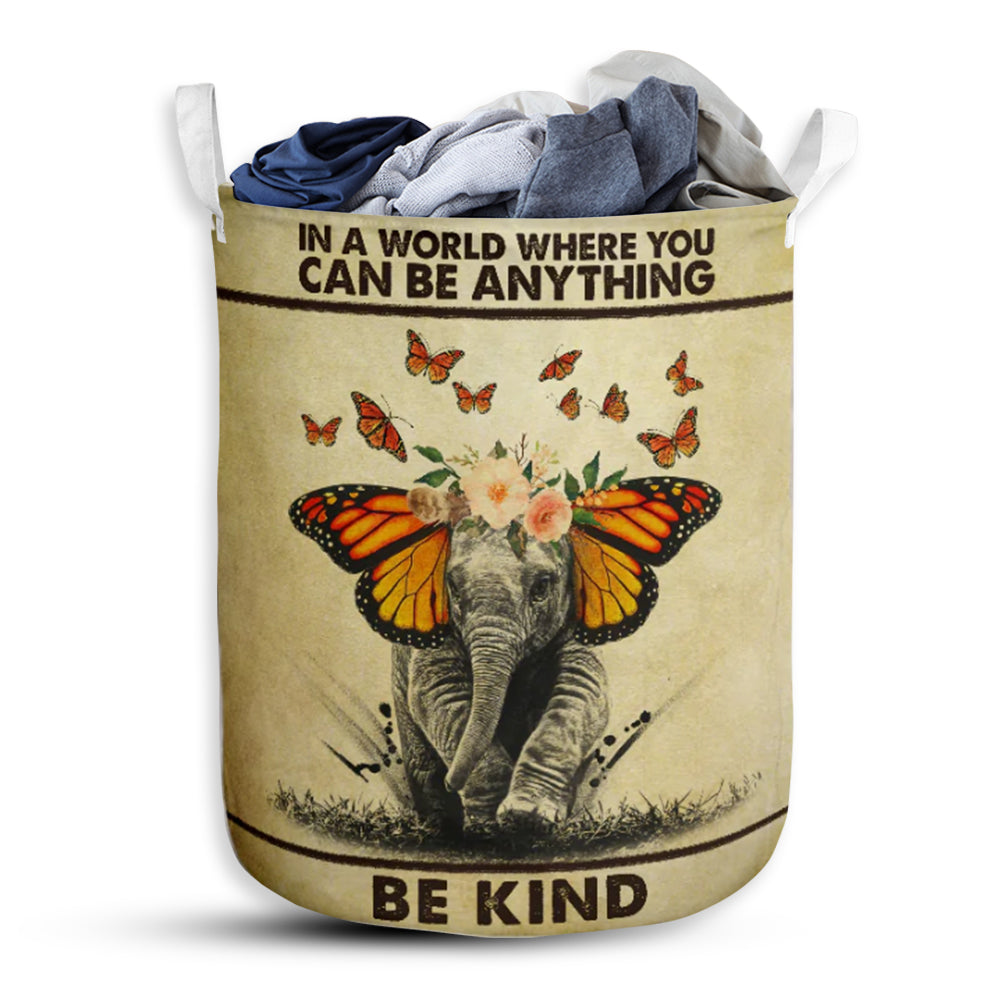Small Size Elephant Be Kind Laundry Basket For Bathroom Bedroom Storage